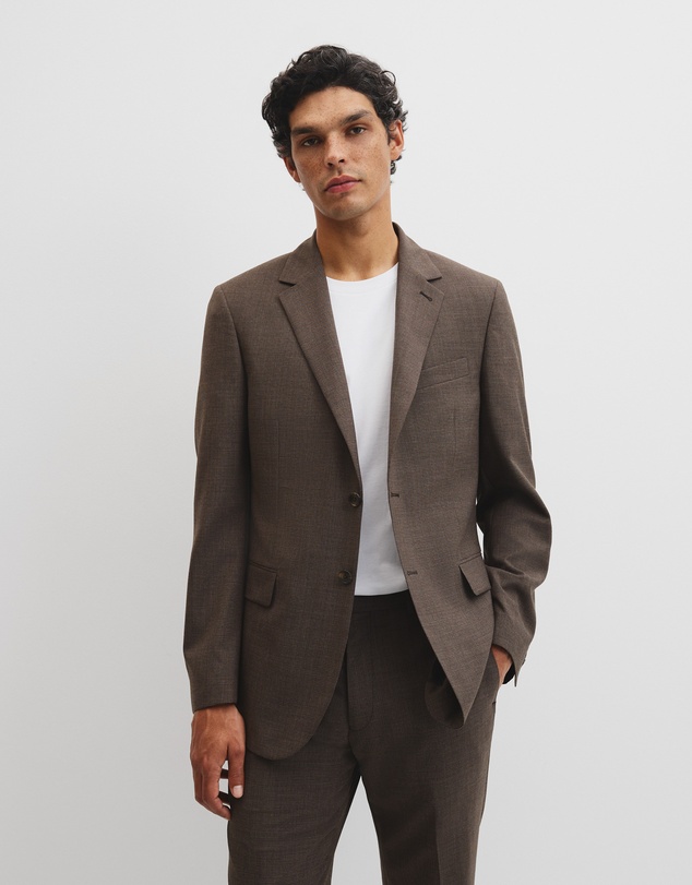 Country Road - Regular Fit Wool Blend Houndstooth Jacket