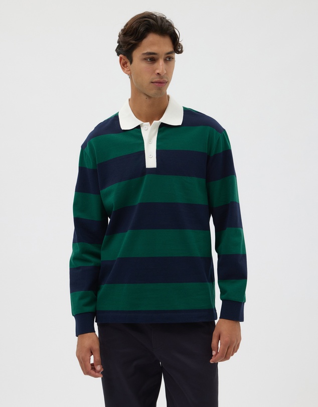 AERE - Striped Rugby Polo