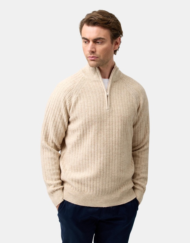 Brooksfield - Half Zipped Knit