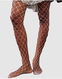 High Heel Jungle - Sweet Heart Fishnet Tights
