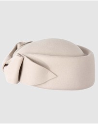 Max Alexander - Felt Cream Pillbox Hat
