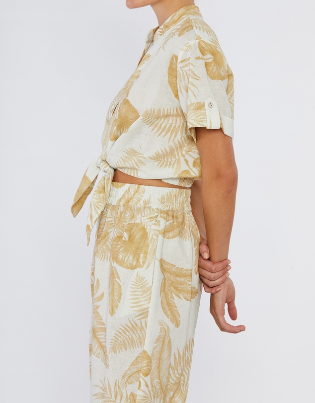 Amelius - Samara Linen Tie Front Top