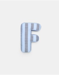 Seed Heritage - Blue Stripe Initial Cushion