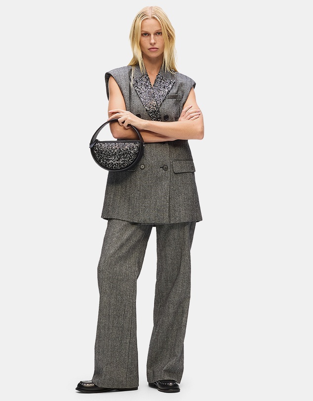 Karl Lagerfeld - K/Signature Sequin Round Crossbody Bag