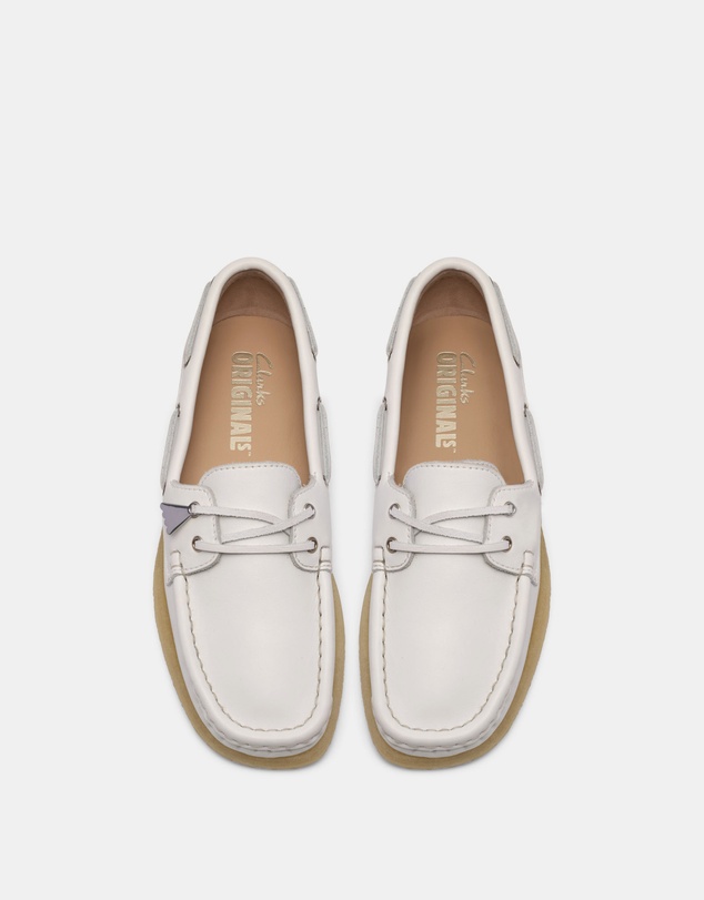 Clarks - Godney Boat (W) White