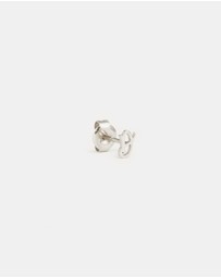 By Charlotte - Sterling Silver Love D Earring
