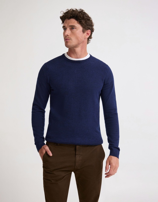 Oxford - Crew Neck Pure Merino Wool Pullover