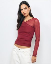 AERE - Aura Crossover Mesh Top