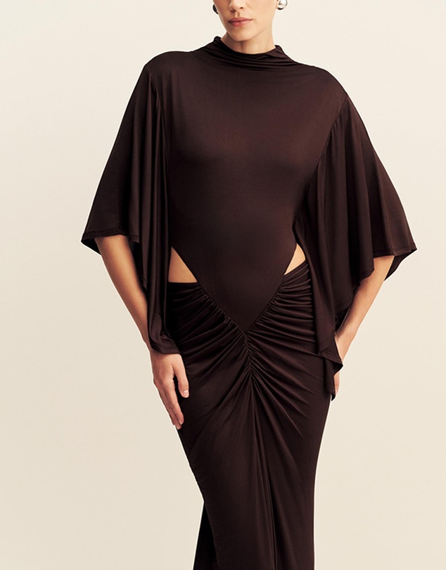 Shona Joy - Miro Cut Out Draped Maxi Dress