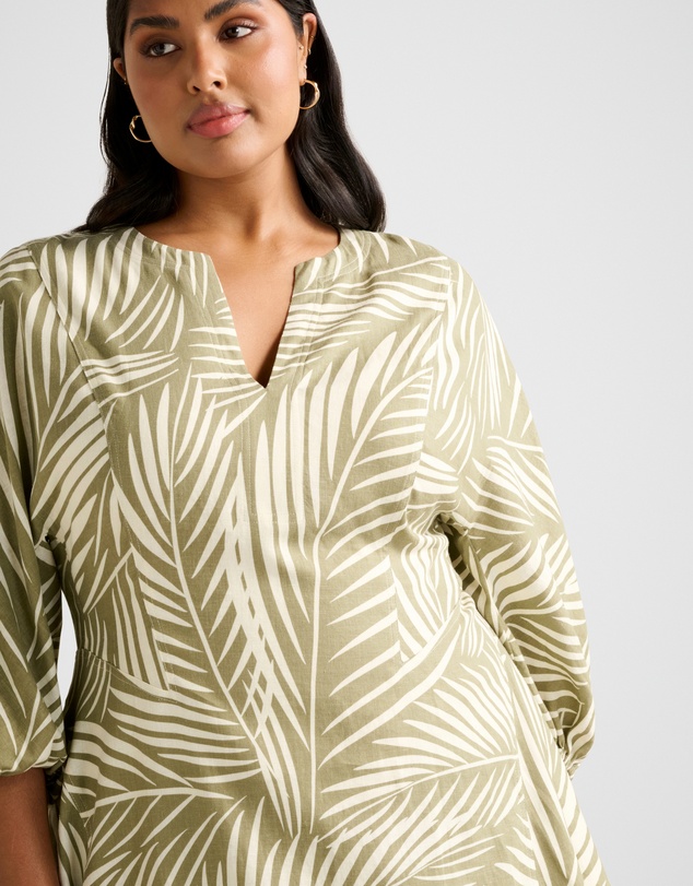 Forever New Curve - Libby Curve Linen Mini Dress