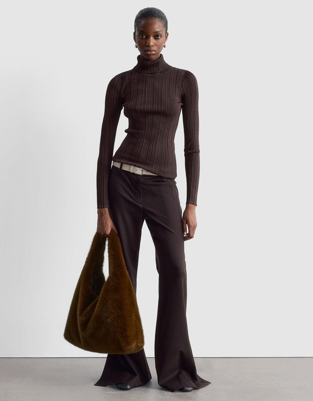 & Other Stories - Rib-Knit Lurex Turtleneck