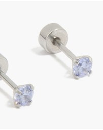 Lovisa - Kids Surgical Steel Cubic Zirconia Flat Back Earrings