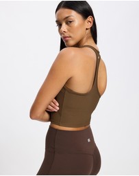 AVE Active - Ribbed Racer Crop Tank
