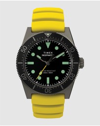 TIMEX - Deep Water Reef 200 SST Black Dial Yellow Rubber Strap
