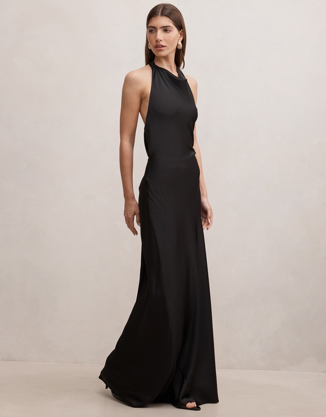 Forever New - Drew Halter Neck Back Tie Maxi Dress