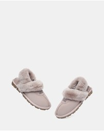 EVERAU - Australian Shepherd Ugg Waffle Fluffy Double Faced Sheepskin Upper House Shoes