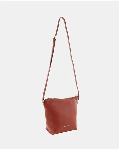 Pierre Cardin - Pierre Cardin Genuine Leather Bucket Crossbody Bag