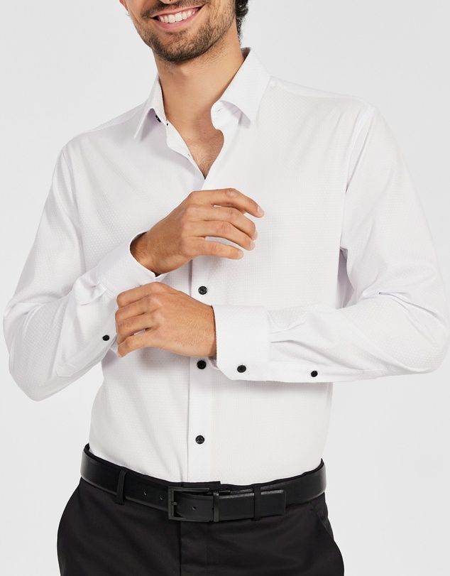 Tarocash - Cy Slim Textured Bamboo Shirt