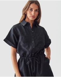 Calli - Liv Linen Playsuit