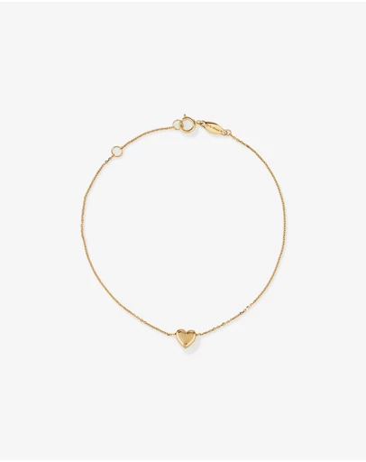 Michael Hill - 19cm Heart Slider Bracelet in 10kt Yellow Gold