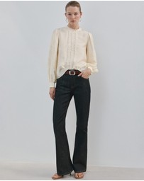 M.N.G - Cotton Blouse With Floral Embroidery