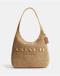 Coach - Refined Weave Straw Brooklyn Shoulder Bag 34