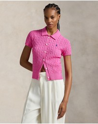 Polo Ralph Lauren - Cable Cotton SS Polo Cardigan