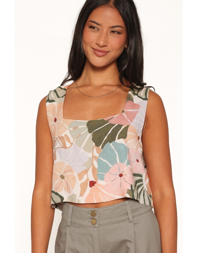 Petal & Pup - Devlin Top - Retro Orange Floral