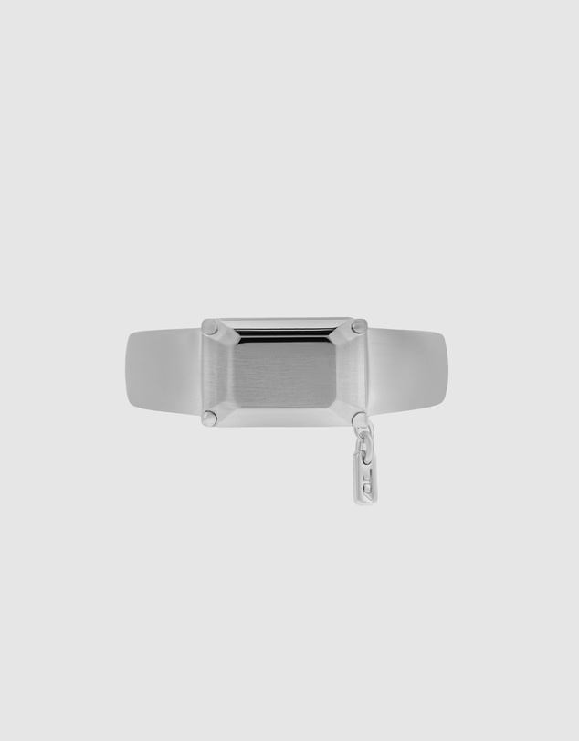 Diesel - D Logo Silver tone Ring