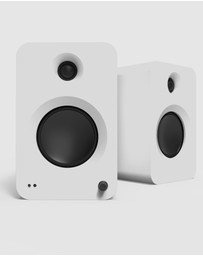 iWorld - Kanto REN 200W Powered Bookshelf Speakers with HDMI ARC, USB-C, and Bluetooth 5.3 - Matte White, Pair