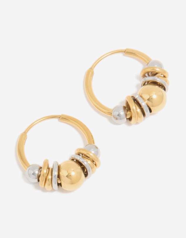 Lovisa - Waterproof Gold Plated Stainless Steel Small Rondell Clicker Hoop Earrings