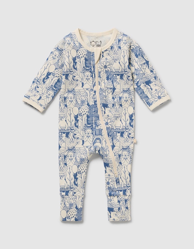 Wilson & Frenchy - Organic Zipsuit With Feet - Babies