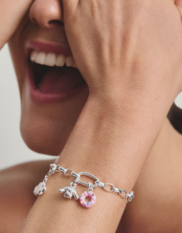 THOMAS SABO - Silver-Plated Donut Charm with Colourful Stones