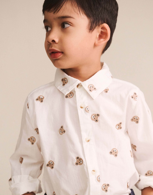 Huxbaby - All Over Hux Embroidered Long Sleeve Shirt - Babies-Teens
