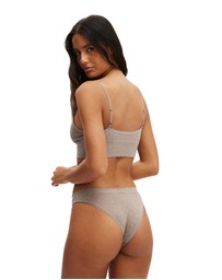 Cotton On Body - Seamless Longline Lace Trim Bralette