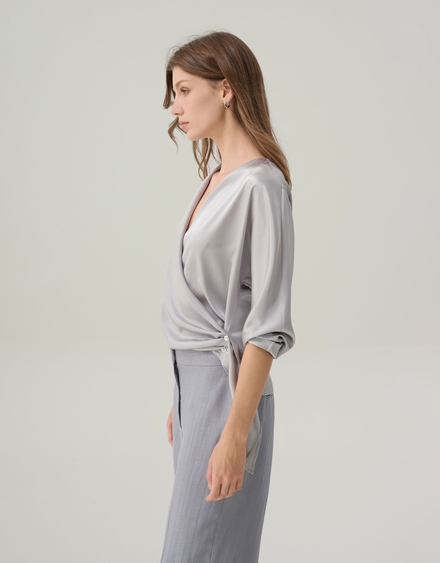 IDA+S - Juliette Satin Wrap Blouse