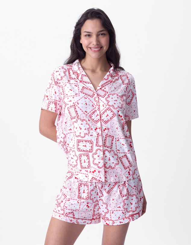 Bras N Things - Dealing Hearts Short Sleeve - Print