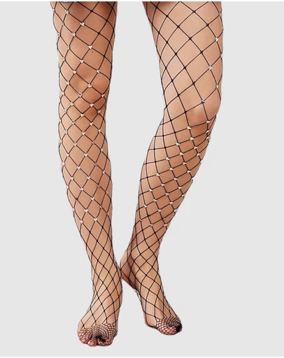 High Heel Jungle - Sweet Heart Fishnet Tights