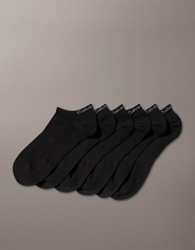 Calvin Klein - Womens 6 Pack Logo No-Show Socks