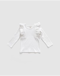 WITH LOVE FOR KIDS - Shimmy Thick Ribbed Long Sleeve Top - Kids