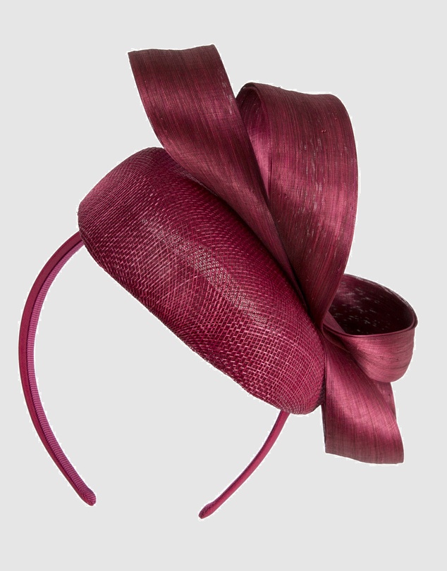 Max Alexander - Wine Pillbox Racing Fascinator