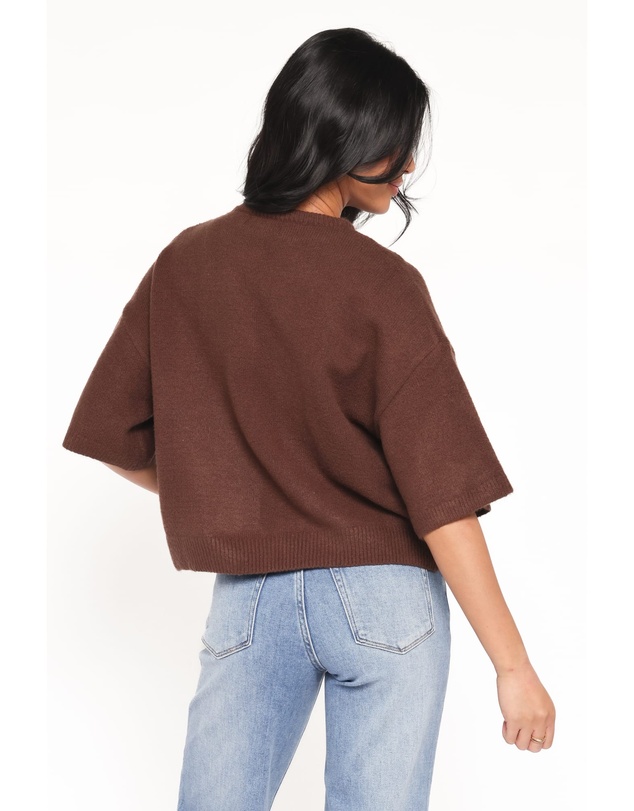 Petal & Pup - Lilith Knit Top - Chocolate Brown