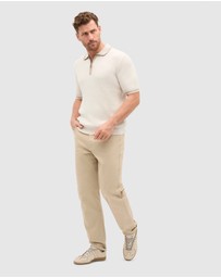 Seed Heritage - Zipped Cable Knit Polo