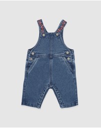 Fox & Finch - Wild Garden Emb Denim Overalls