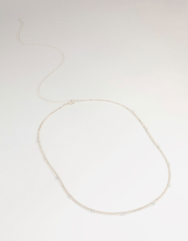 Lovisa - Silver Diamante Cupchain Waist Chain