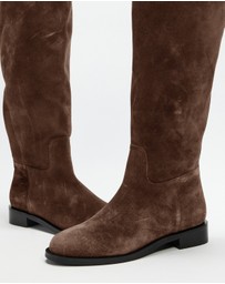 AERE - Knee High Suede Riding Boots