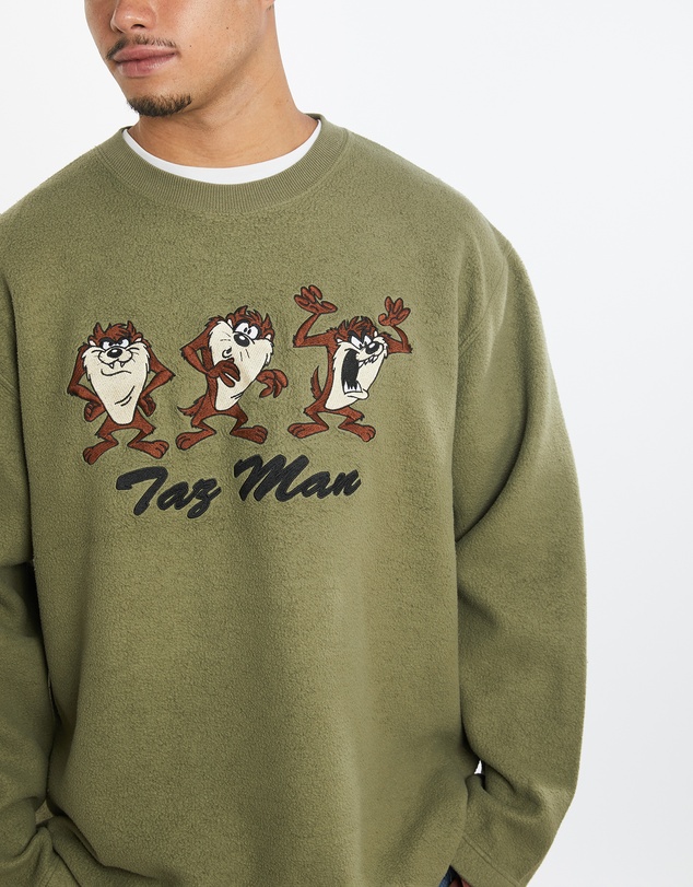 Vintage by The Real Deal - Pre Loved - Vintage 1995 Taz Devil Looney Tunes Fleece Sweatshirt