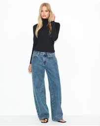 Dazie - Lila Turtleneck Jersey Top