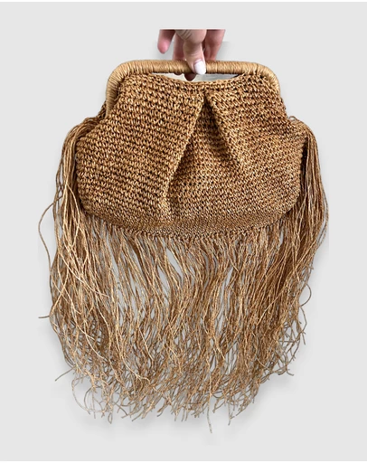 Izoa - Willow Fringe Crochet Clutch