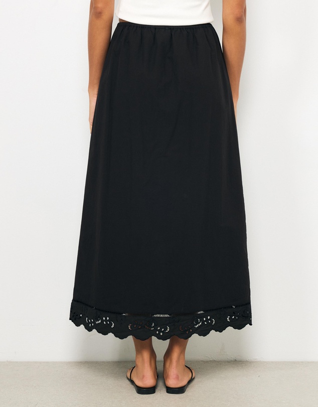 AERE - Bonnie Lace Trim Maxi Skirt